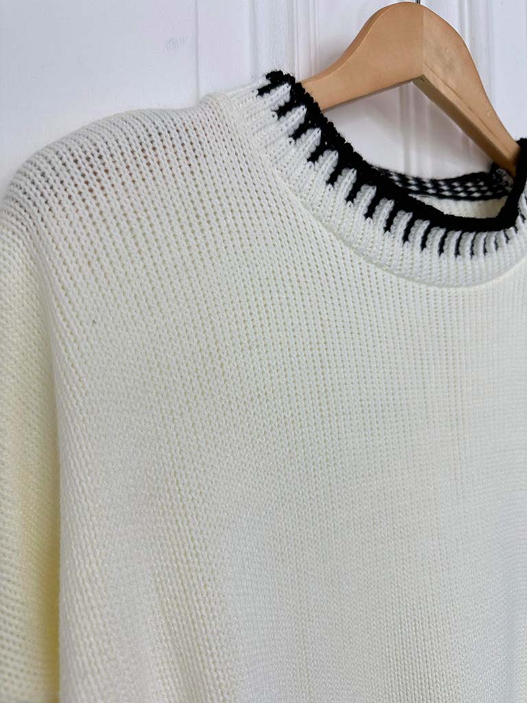 Blanket Stitch Knit - Ivory