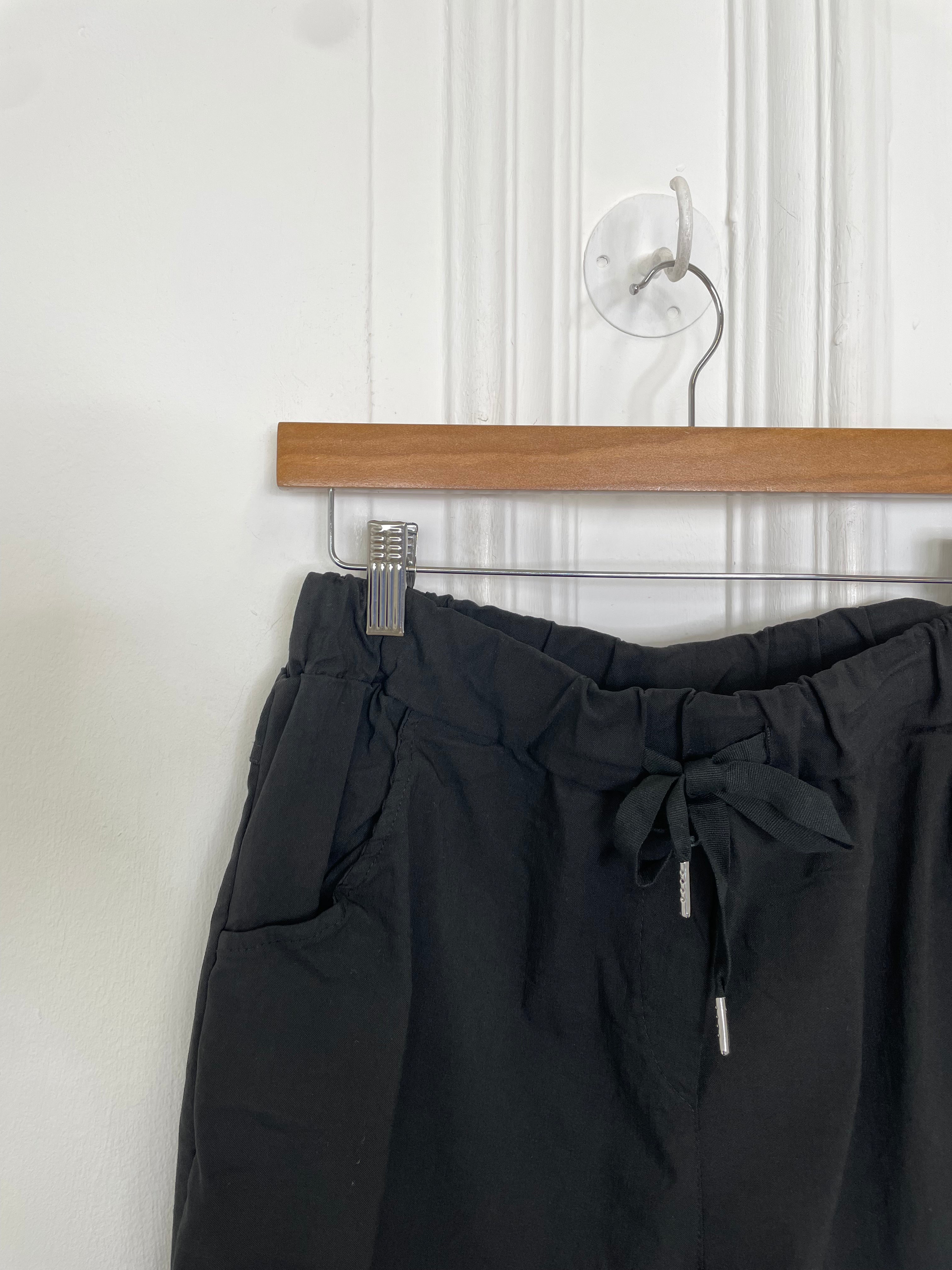 Stretchy Casual Trousers - Black