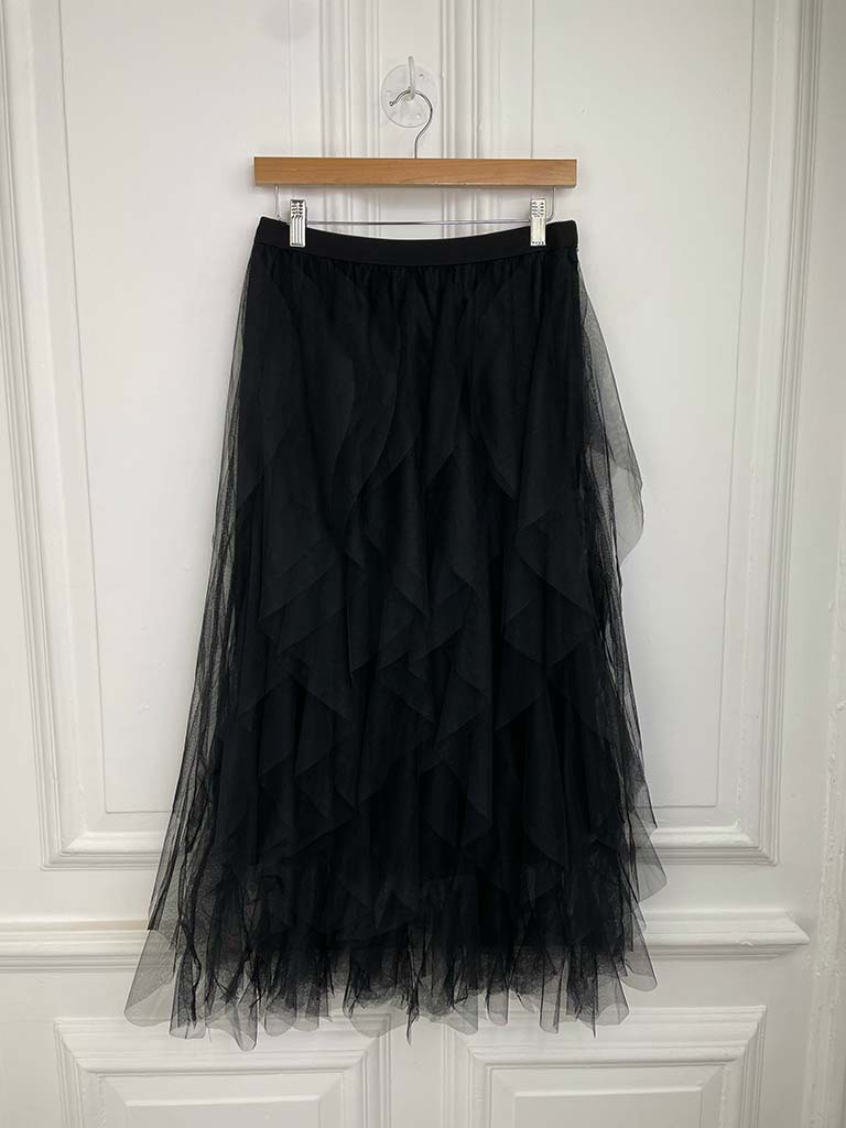 Wave Tulle Skirt - Black