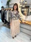 Layered Tulle Skirt - Latte