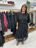 Layered Tulle Skirt - Black