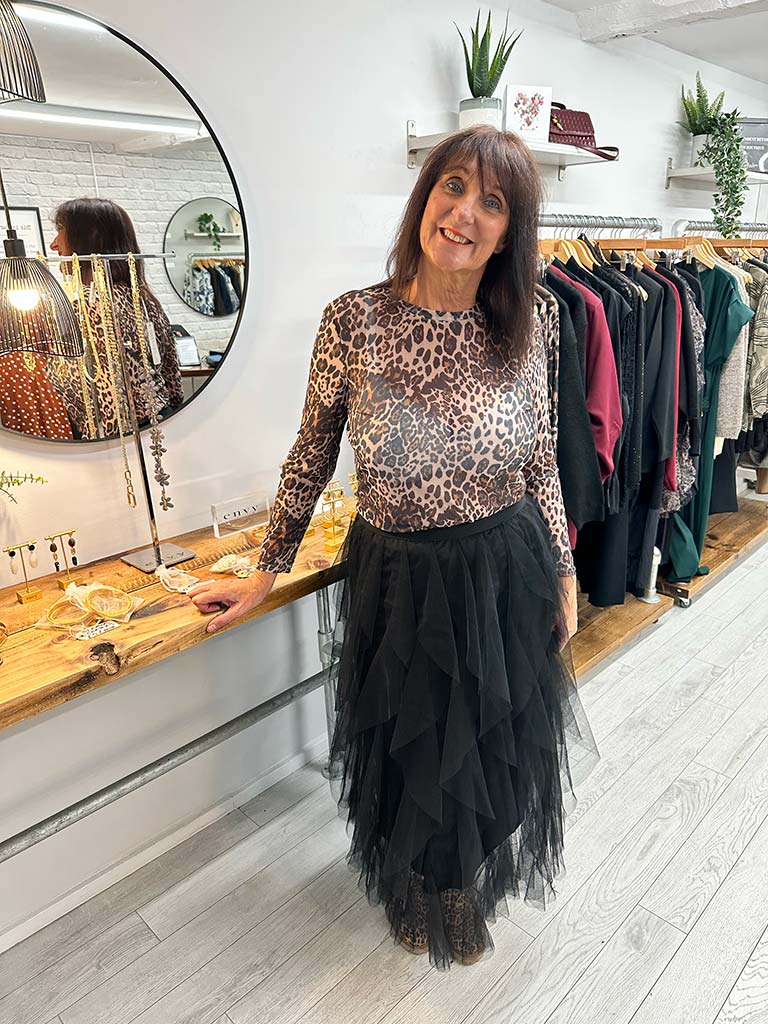 Layered Tulle Skirt - Black