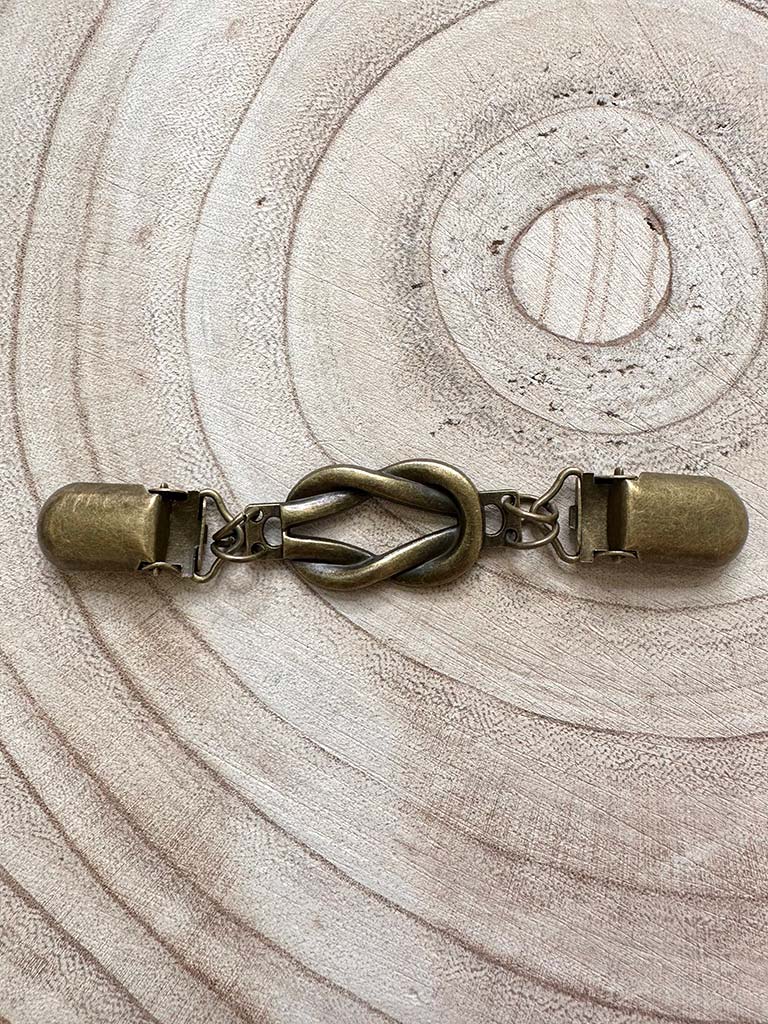 Knot Cinch Clip - Antique Gold