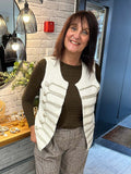 Knitted Military Waistcoat - Ivory
