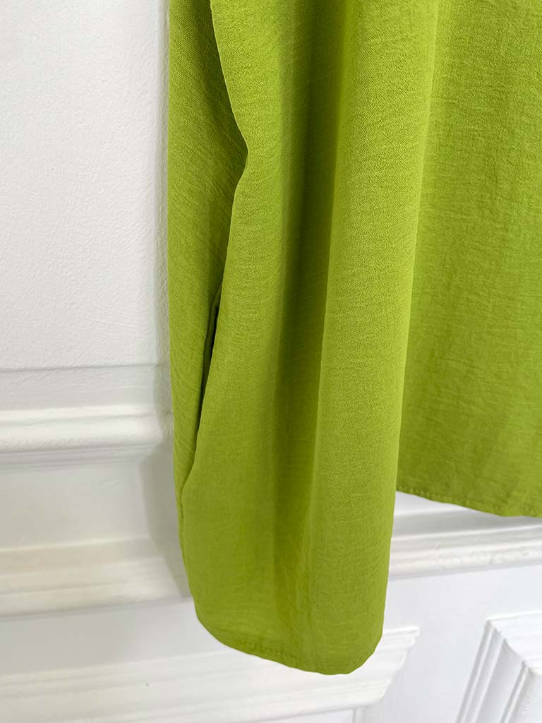 Tie Collar Shirt - Avocado