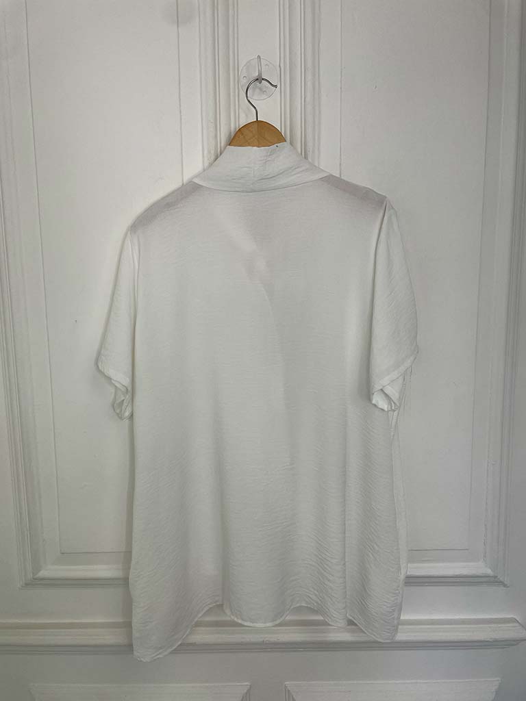 Tie Collar Shirt - Soft White