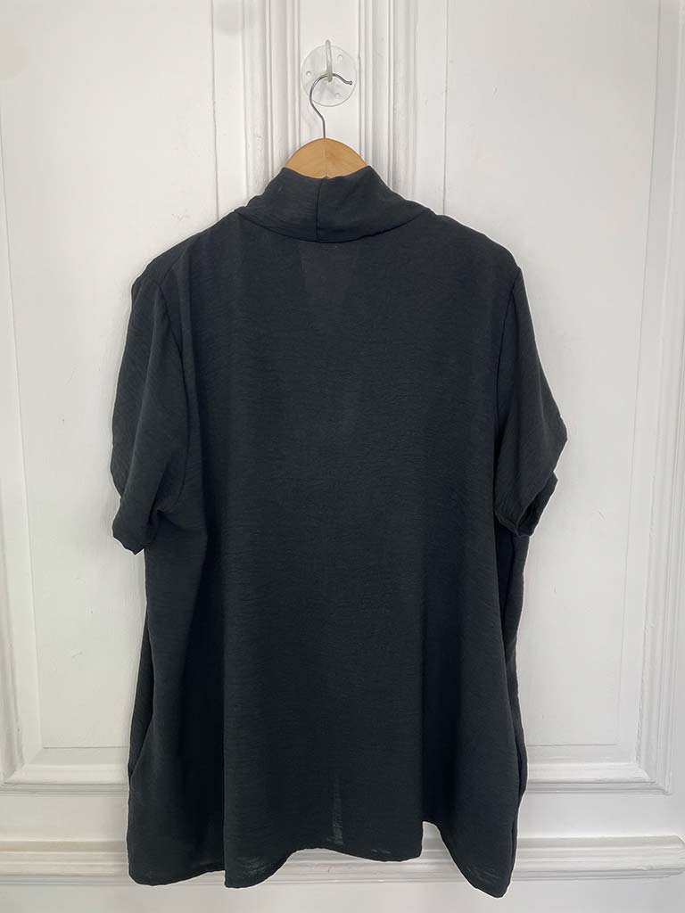 Tie Collar Shirt - Black