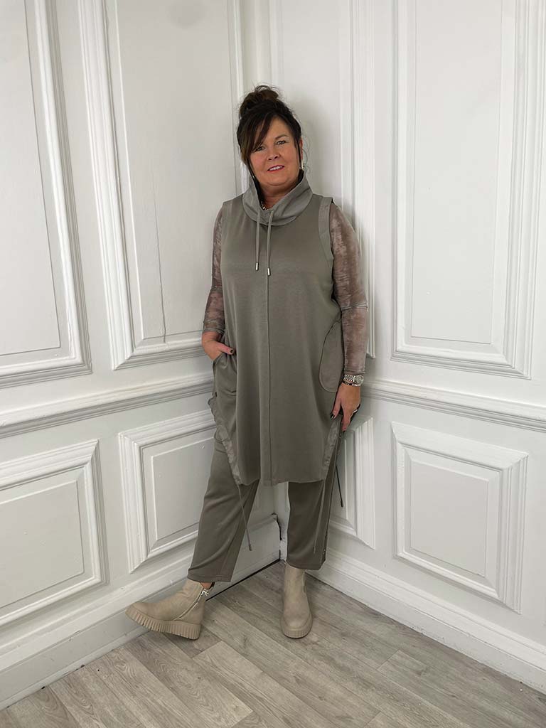 Malissa J Jersey Straight Leg Trousers - Mushroom