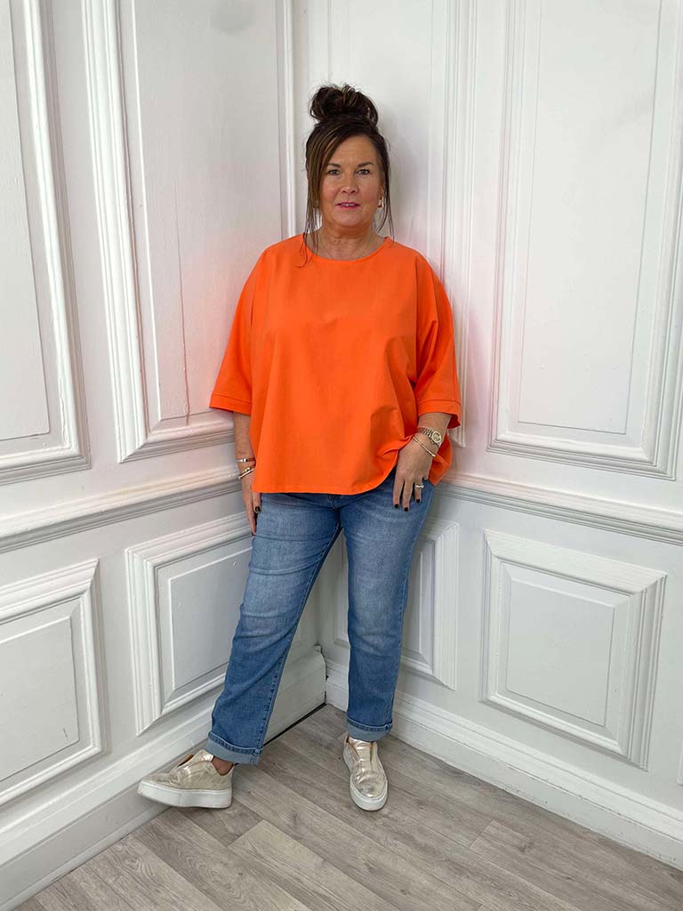 Boxy Scuba Tee - Orange