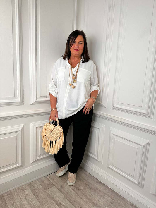 Malissa J Crepe Palazzo Trousers - Black