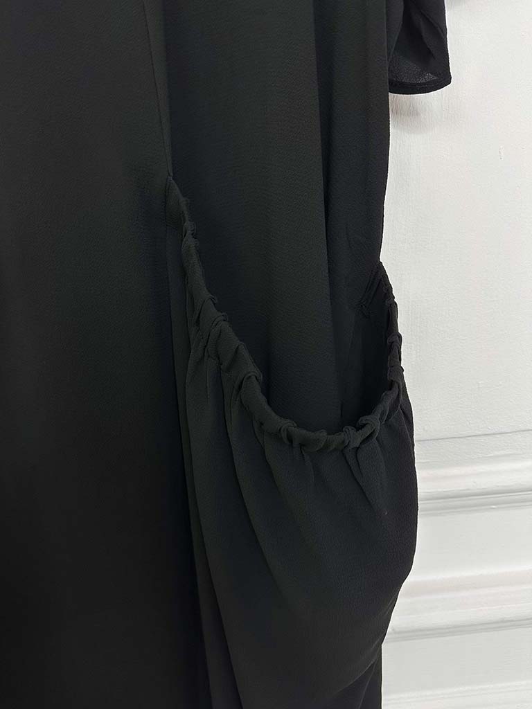 Malissa J Slouch Pocket Midi Dress - Black