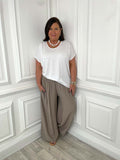 Wide Leg Palazzos - Mocha