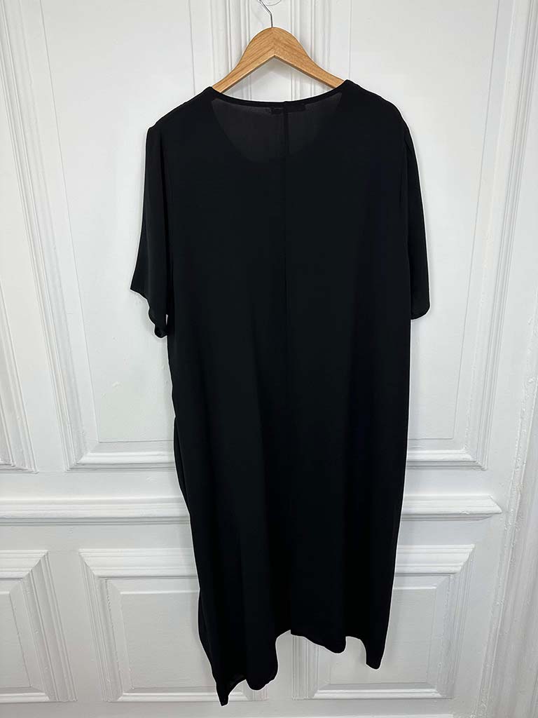 Malissa J Slouch Pocket Midi Dress - Black