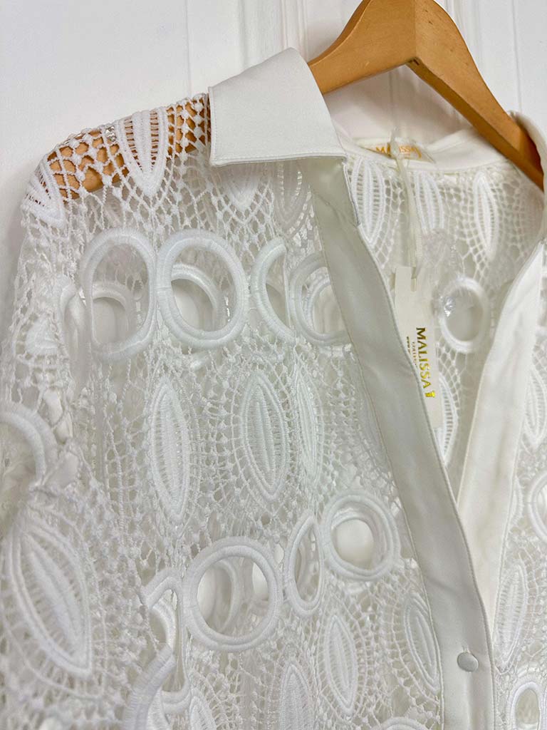 Malissa J Crochet Shirt - White
