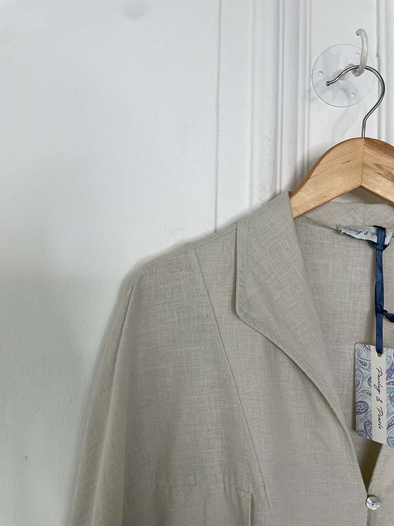 Shirred Waist Shirt - Stone