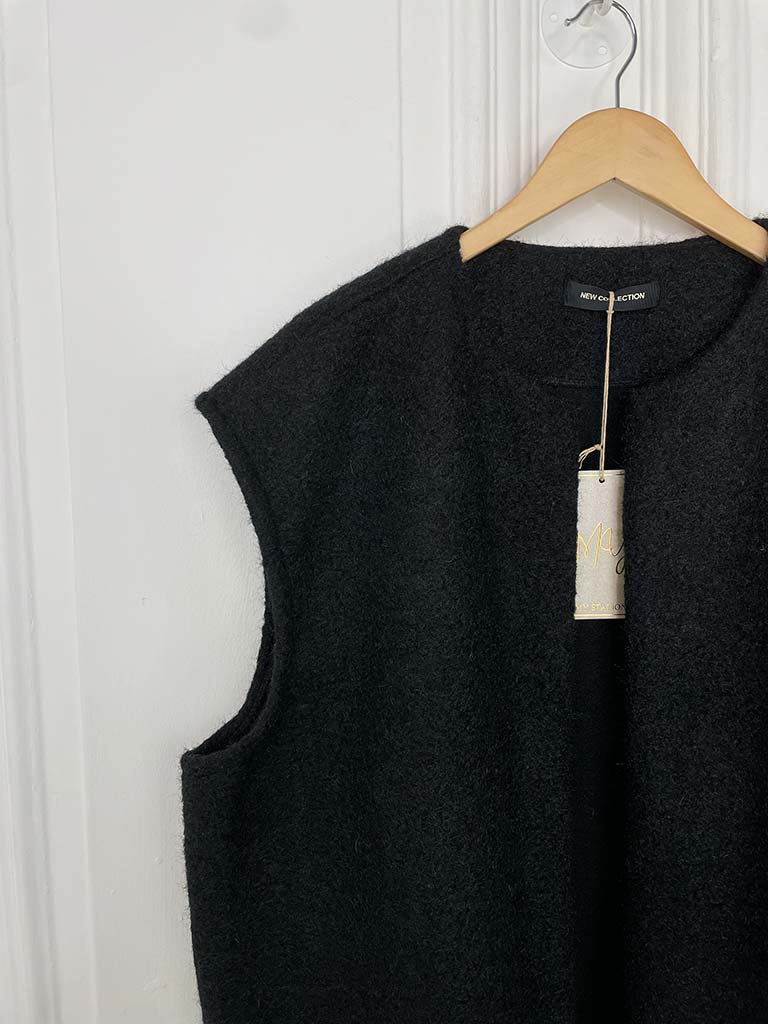 Boucle Waistcoat - Black