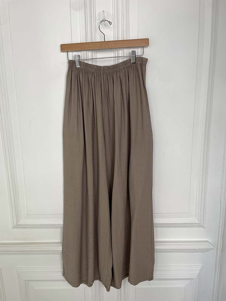 Wide Leg Palazzos - Mocha