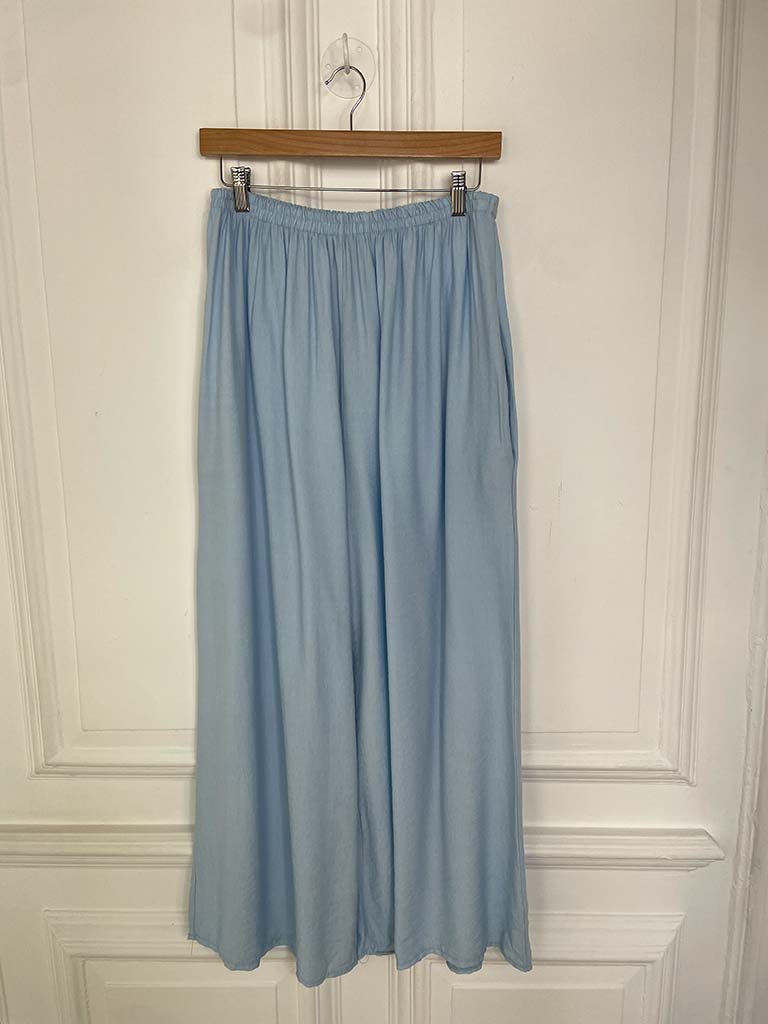 Wide Leg Palazzos - Sky