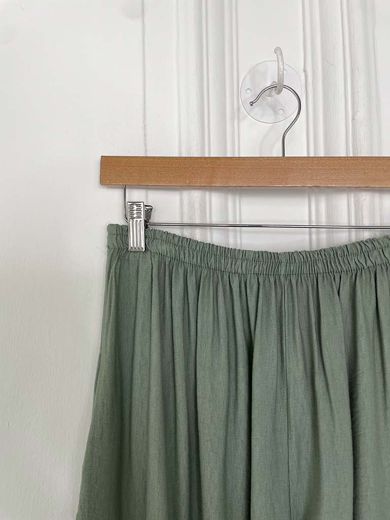 Wide Leg Palazzos - Khaki