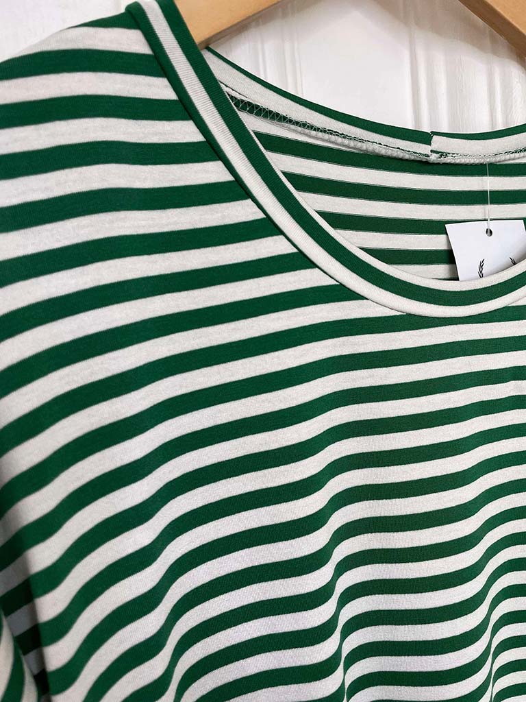 Striped Basic Jersey Top - Clover