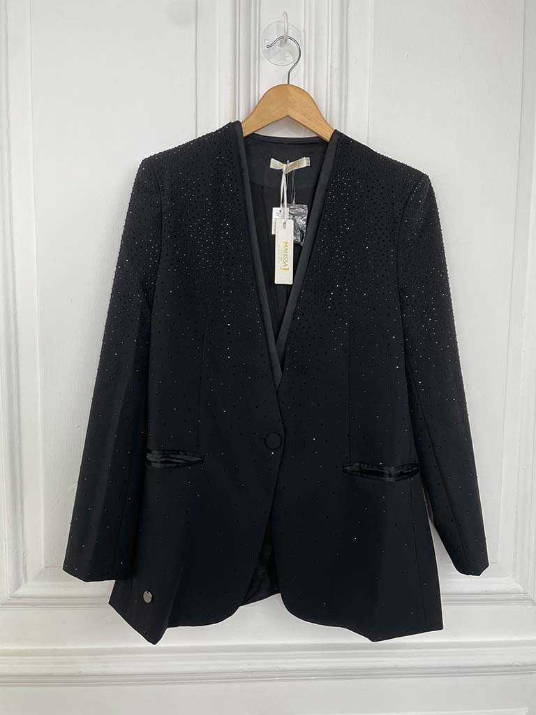Malissa J Graduated Stud Blazer - Black