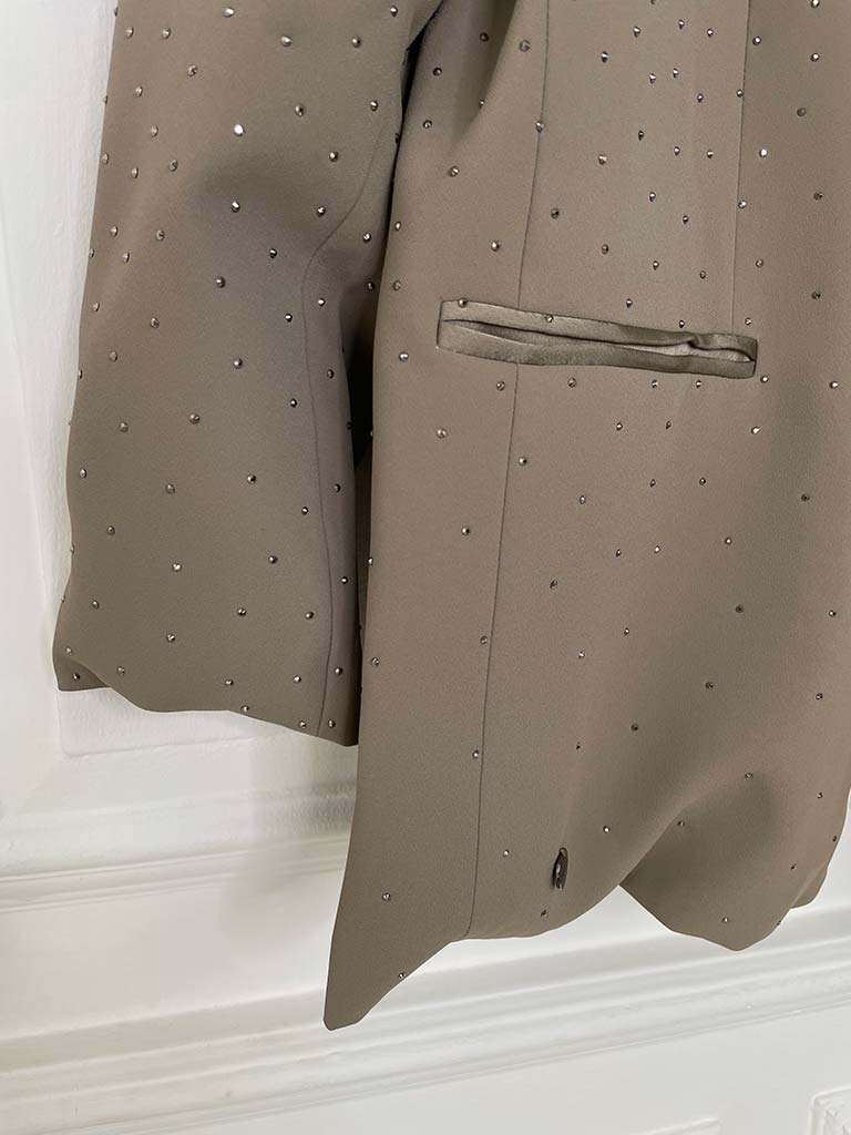 Malissa J Graduated Stud Blazer - Mocha