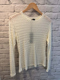 Honeycomb Mesh Layering Top - Cream