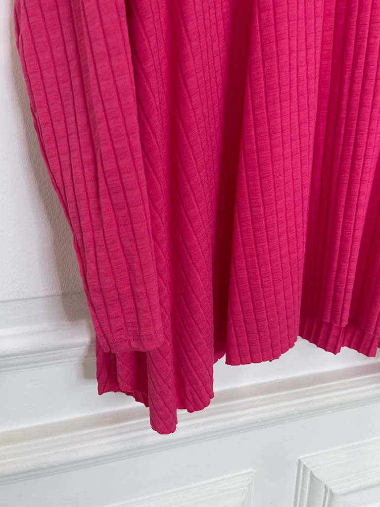 Ribbed Swing Top - Hot Pink