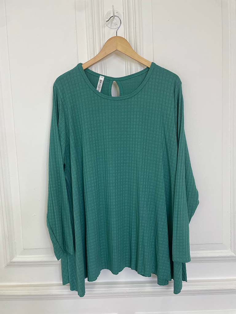 Ribbed Swing Top - Sea Green