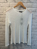 Honeycomb Mesh Layering Top - Warm White