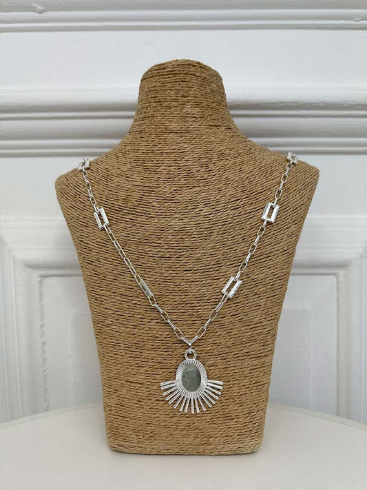 Envy Sunrise Chain Link Necklace - Silver
