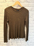 Honeycomb Mesh Layering Top - Chocolate