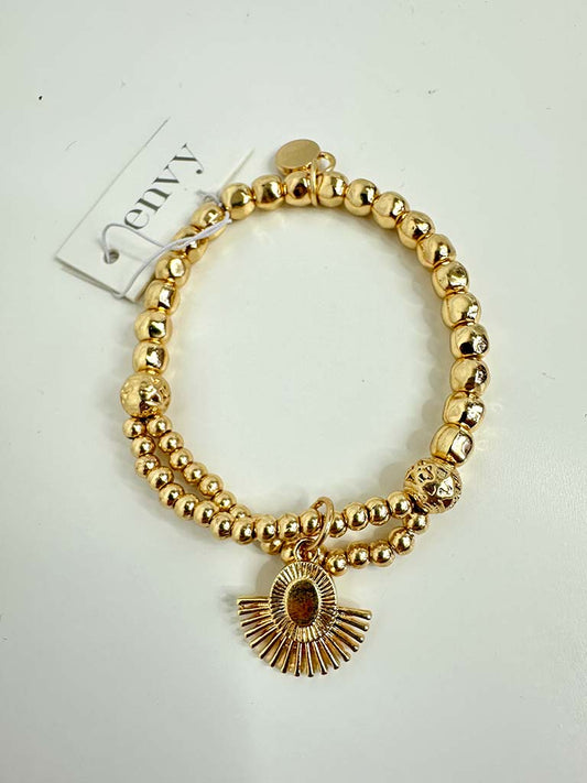 Envy Sunrise Beaded Bracelet - Gold
