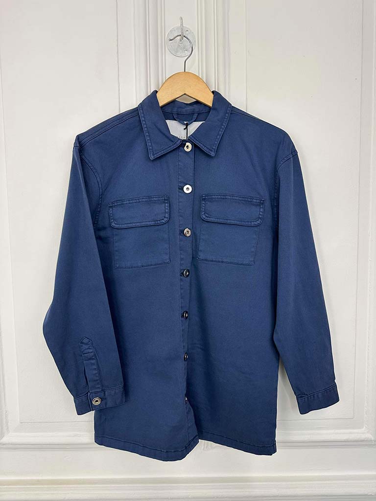 Denim Shirt Jacket - Blue Indigo