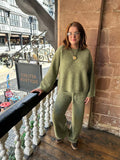 Vero Moda Knit Palazzos - Sage