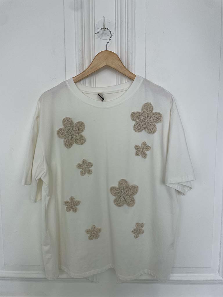 Crochet Flower Tee