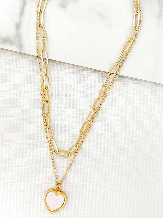 Envy Heart Necklace - Gold