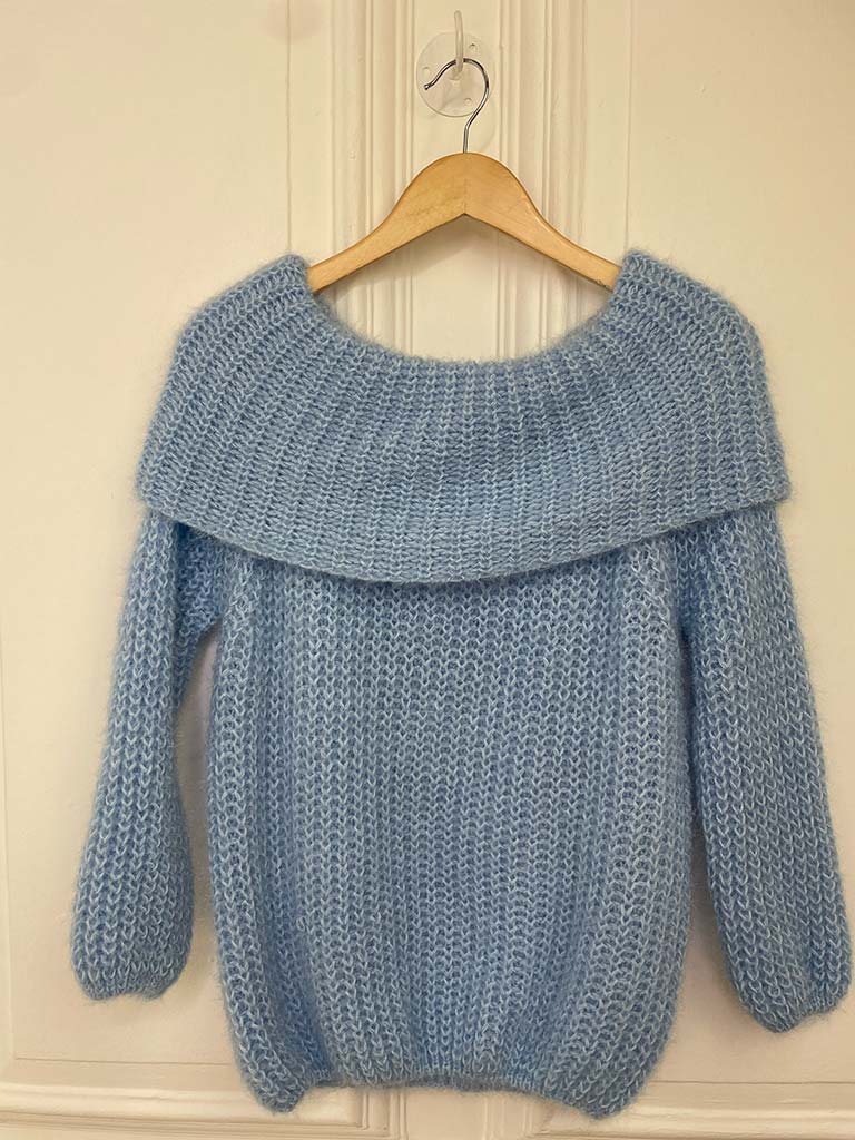 Soft Touch Bardot Knit - Cornflower