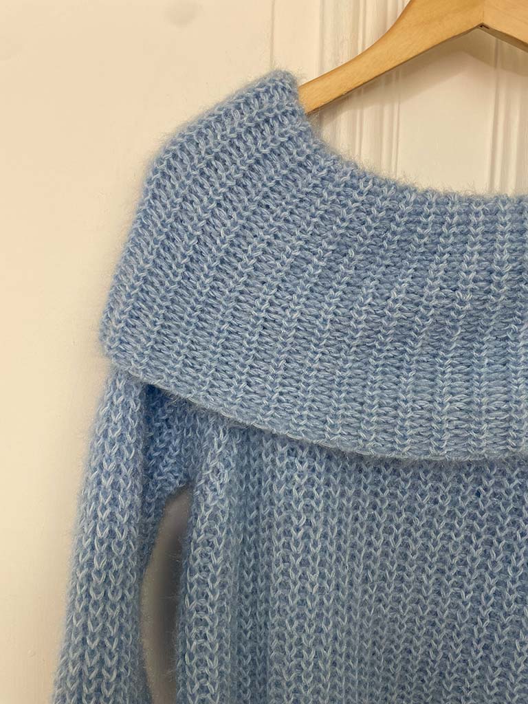 Soft Touch Bardot Knit - Cornflower