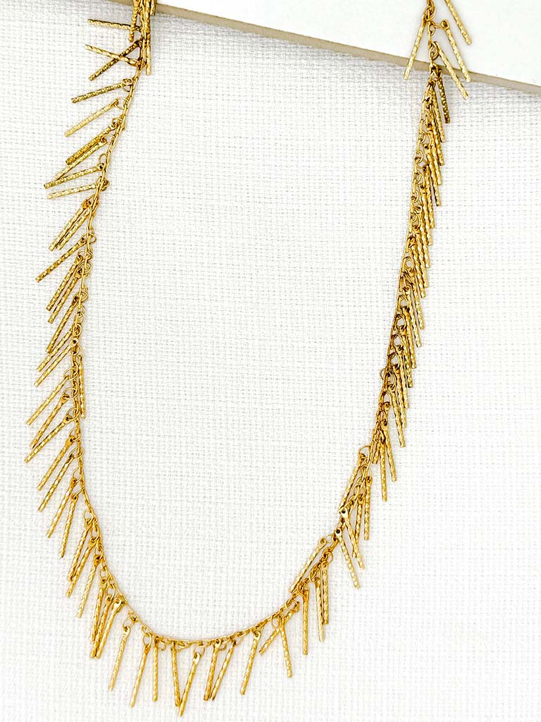 Envy Fringed Necklace - Gold