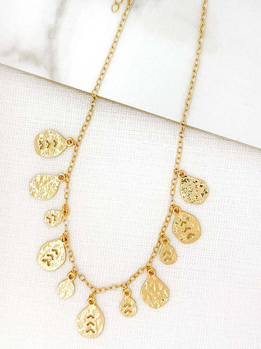 Envy Aztec Charm Necklace - Gold