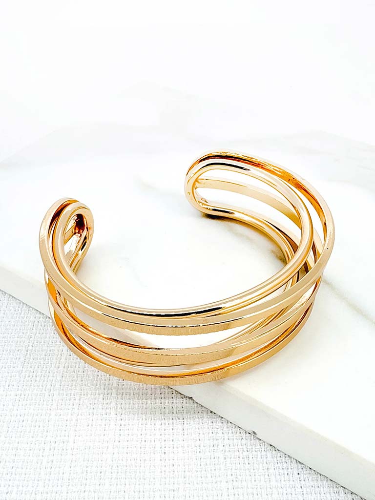 Envy Layered Bangle - Gold