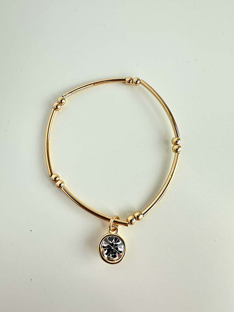 Envy Stacking Charm Bracelet - Gold Gem