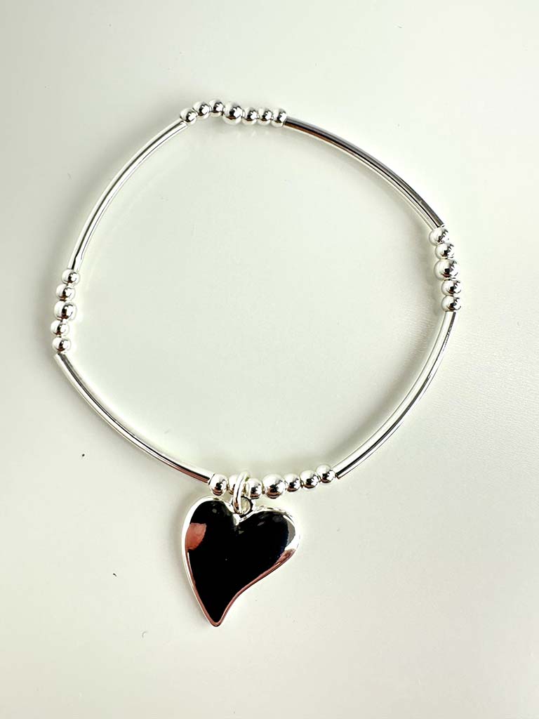 Envy Stacking Charm Bracelet - Silver Heart