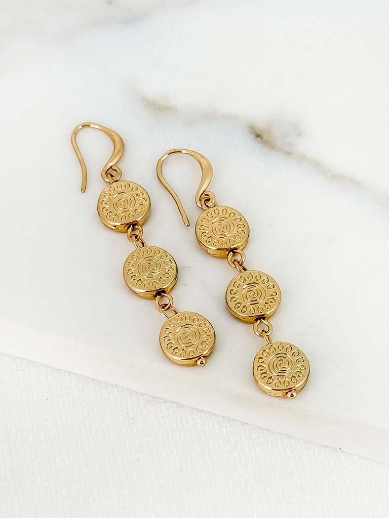 Envy Sun Drop Earrings - Gold