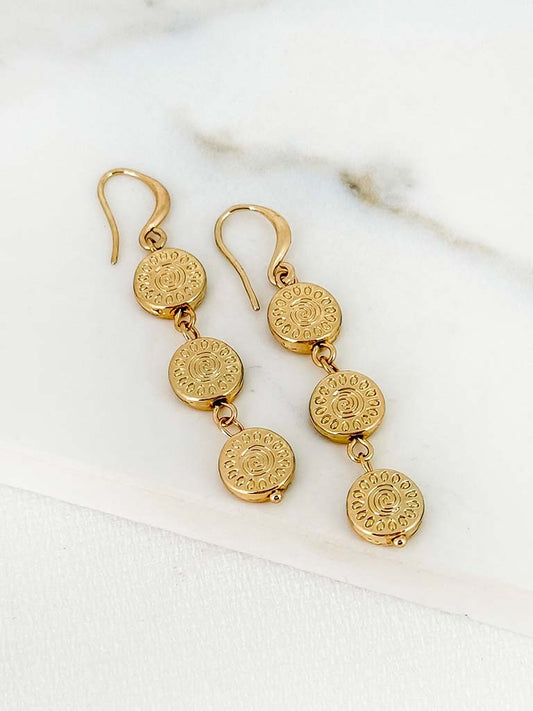 Envy Sun Drop Earrings - Gold