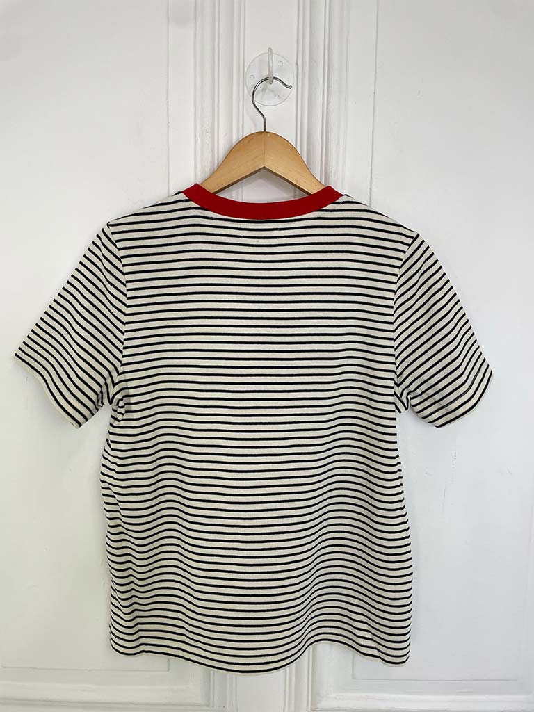 Stripe Cotton Tee - Red & Navy