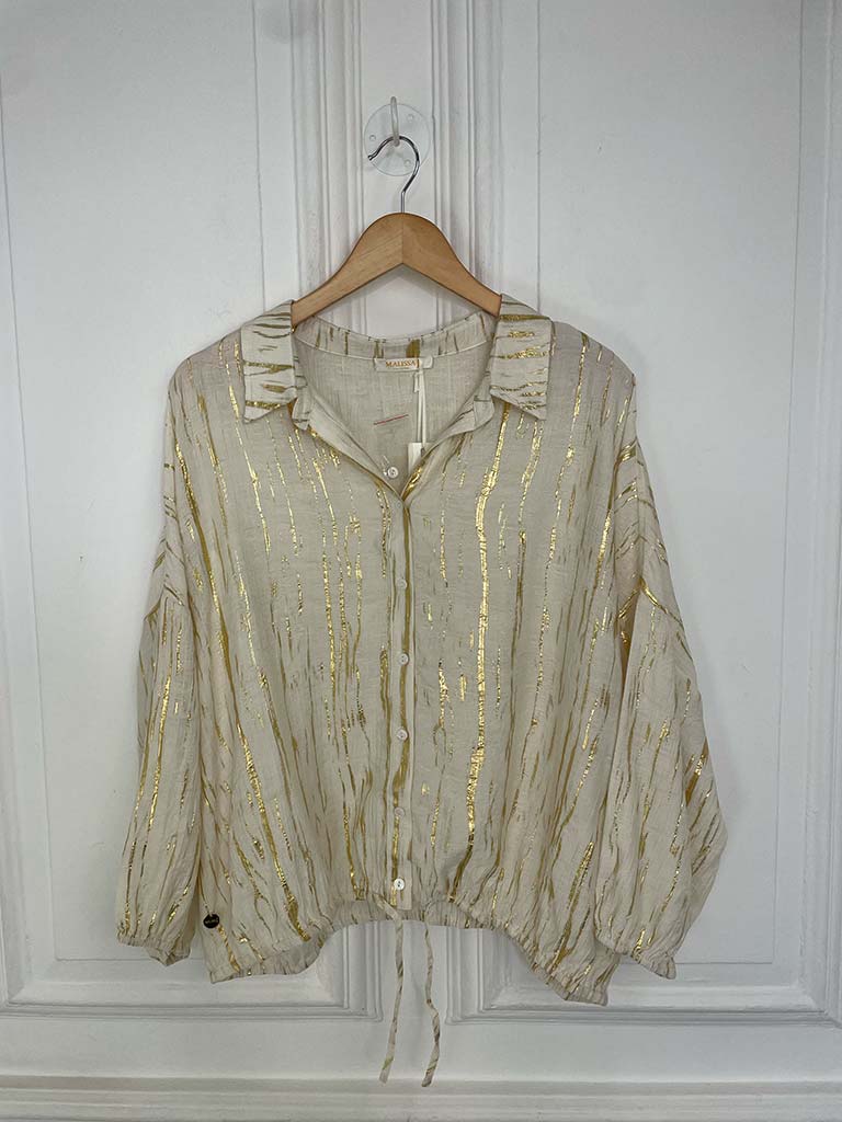 Malissa J Metallic Shimmer Shacket