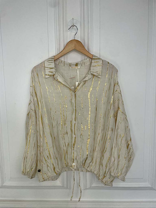 Malissa J Metallic Shimmer Shacket