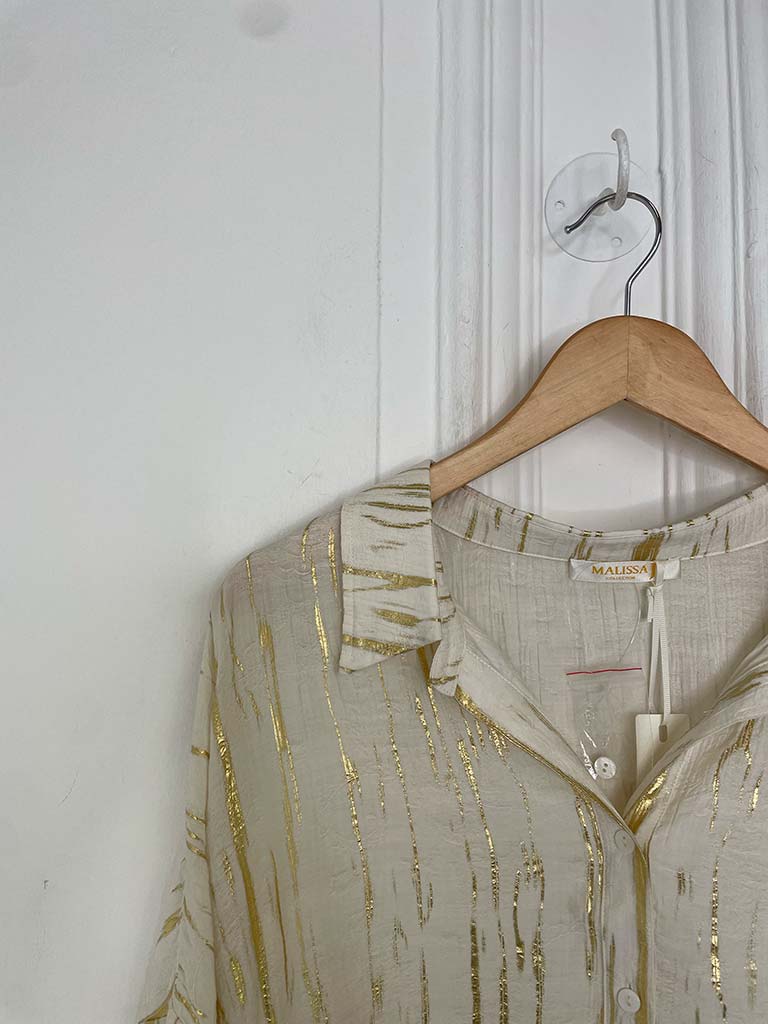 Malissa J Metallic Shimmer Shacket